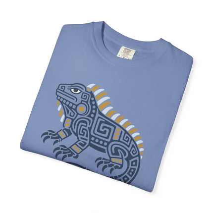 Mayan Iguana T-Shirt | Green Mesoamerican Inspired Animal Graphic