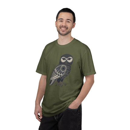Inuit Inspired Owl T-Shirt | Geometric Tribal Bird Graphic | Comfort Colors