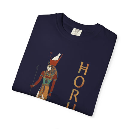 Horus Egyptian God T-Shirt - Hieroglyphic Graphic Art Comfort Colors Tee