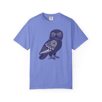 Inuit Inspired Owl T-Shirt | Geometric Tribal Bird Graphic | Comfort Colors