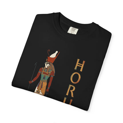 Horus Egyptian God T-Shirt - Hieroglyphic Graphic Art Comfort Colors Tee