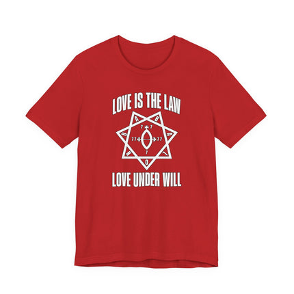 Star of Babalon Unicursal Hexagram T-Shirt | Thelema Love Is The Law Tee | 2