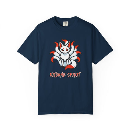 Kitsune Spirit Nine-Tailed Fox T-Shirt | Japanese Mythology Graphic Tee | V1