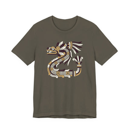 Mayan Feathered Serpent T-Shirt | Kukulkan Geometric Graphic Tee