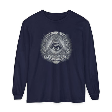 Eye of Providence T-Shirt | Great Seal Pyramid Graphic Long Sleeve Tee