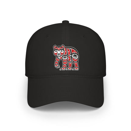 Haida Formline Bear DTF Print Baseball Cap | Pacific Northwest Art Hat