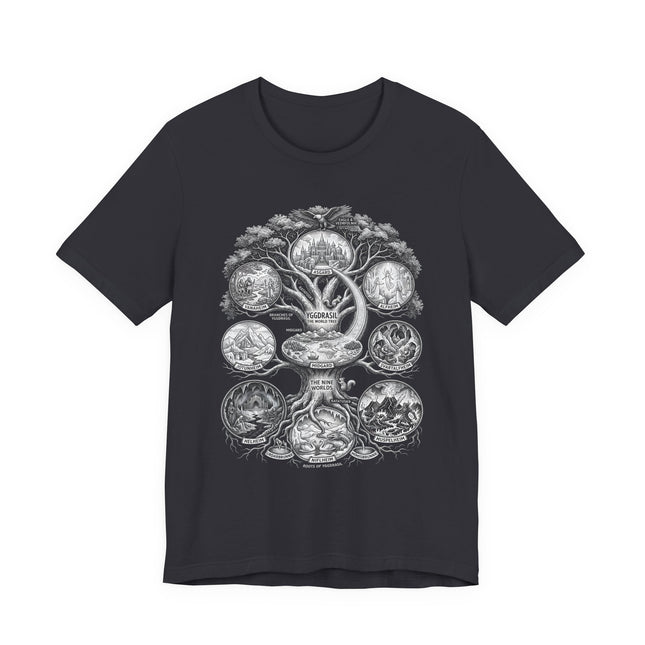 Yggdrasil The Nine Worlds T-Shirt | Norse Mythology World Tree Viking Tee