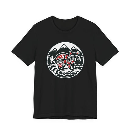 Raccoon Formline Art T-Shirt | Indigenous PNW Wildlife Tee | Raccoon