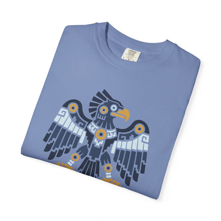 Aztec Eagle T-Shirt | Spread-Wing Bird with Geometric Feather Art Tee