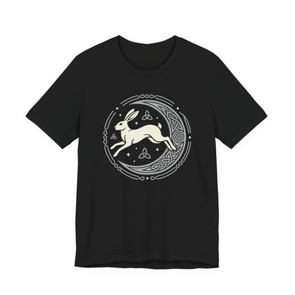 Celtic Hare Moon Mandala Design T-Shirt | Pagan Mythology Tee