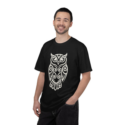 Tribal Owl T-Shirt | Intricate Celtic Knot Wisdom Unisex Unisex Tee