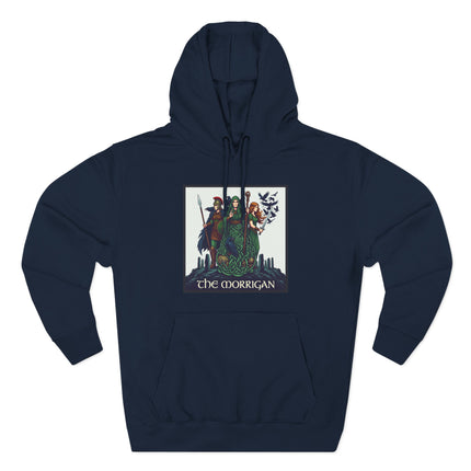 The Morrigan Celtic Triple Goddess graphic design for a pagan mythology hoodie.