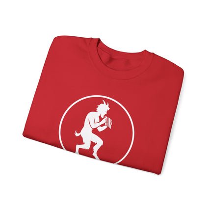 IO PAN! Pan God Satyr graphic sweatshirt featuring Crowley Thelema design print.