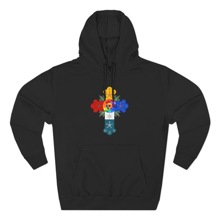 Rosy Cross Occult Art Hoodie - Sacred Geometry Graphic