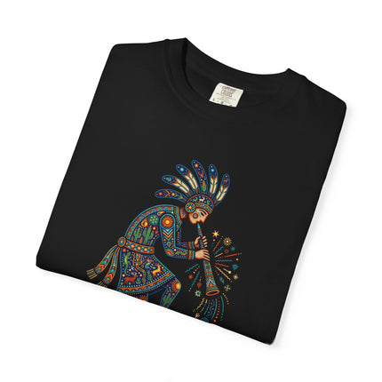 Southwestern Flute Player T-Shirt - Colorful Art Graphic Tee