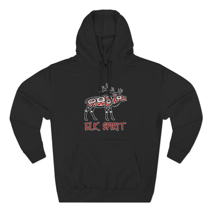 Elk Spirit Native American Art Hoodie | Tribal Wildlife Pullover Hoodie