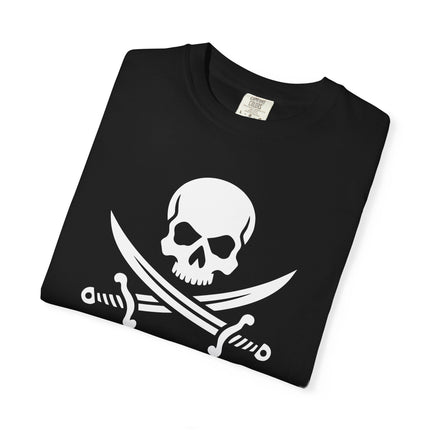 Jolly Roger Skull and Cutlass T-Shirt - Pirate Symbol Graphic Tee
