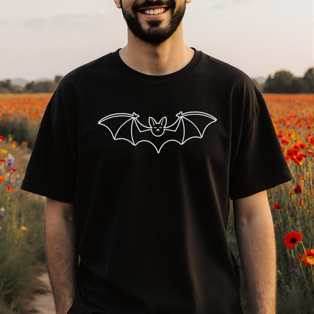 Cute Bat Outline T-Shirt | Gothic Everyday Streetwear Unisex Tee | V1
