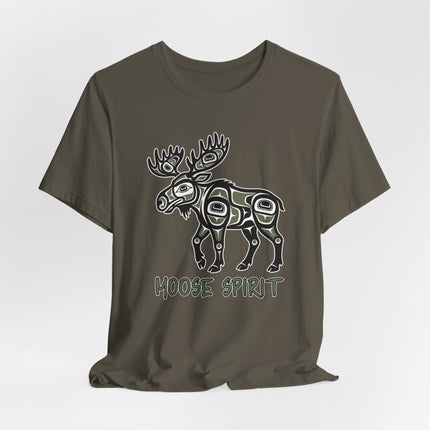 Moose Spirit Native American Formline Art T-Shirt | Indigenous Animal Graphic Tee | Spirit