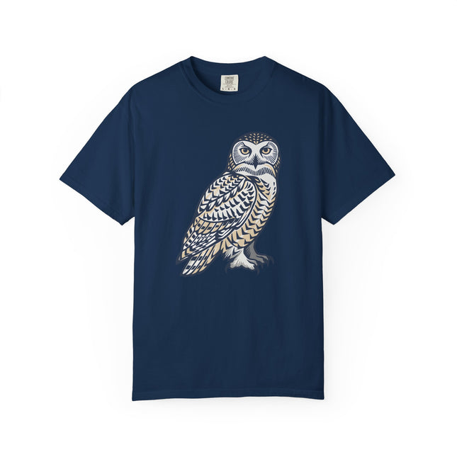 Inuit Inspired Geometric Owl T-Shirt | Arctic Bird Graphic Tee