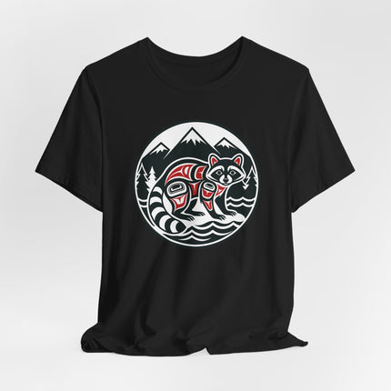 Raccoon Formline Art T-Shirt | Indigenous PNW Wildlife Tee | Raccoon