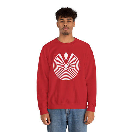 Man in the Maze Labyrinth Sweatshirt | I'itoi Native American Unisex Pullover V1