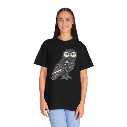 Inuit Inspired Owl T-Shirt | Geometric Tribal Bird Graphic | Comfort Colors