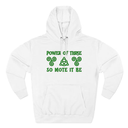 Power of Three So Mote It Be Triskelion Triquetra Hoodie | Pagan Witchy V1