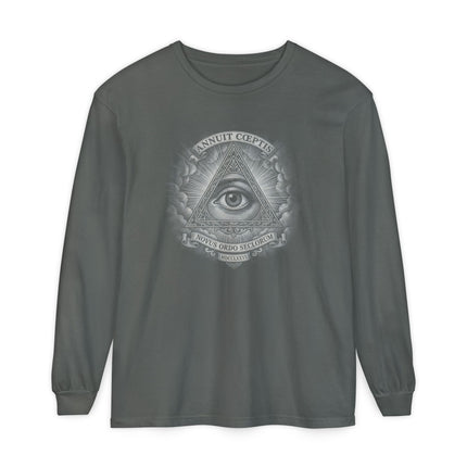 Eye of Providence T-Shirt | Great Seal Pyramid Graphic Long Sleeve Tee