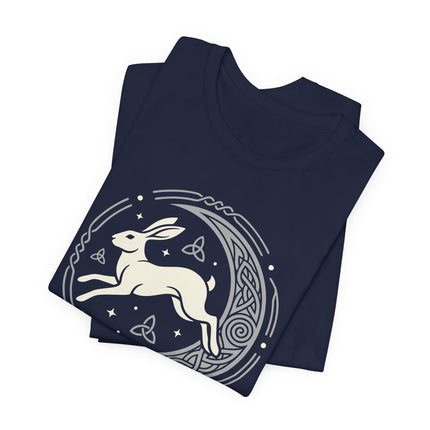 Celtic Hare Moon Mandala Design T-Shirt | Pagan Mythology Tee