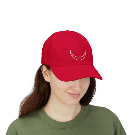 Crescent Moon Baseball Cap | Lunar Celestial Symbol Embroidered Hat