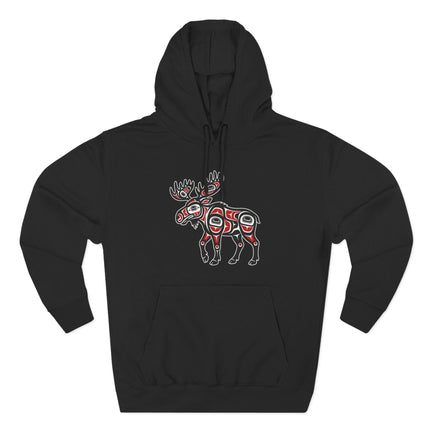 Moose Indigenous Art Hoodie | Northwest Coast Tribal Graphic Hoodie