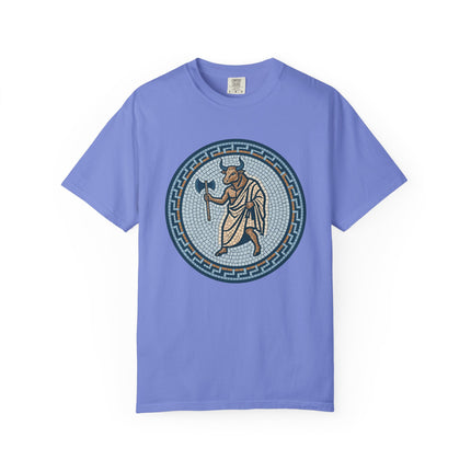 Greek Minotaur Mosaic T-Shirt | Mythology Labyrinth Axe Tee | Comfort Colors