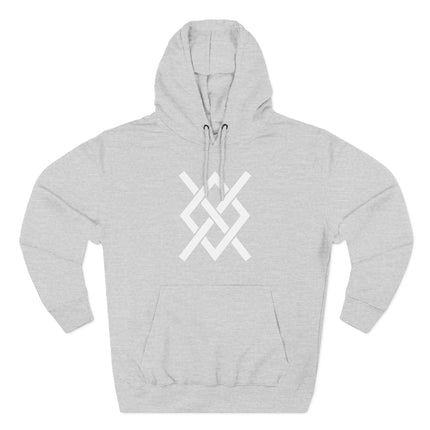 Norse Viking knotwork symbol hoodie featuring Odin's Gungnir design.