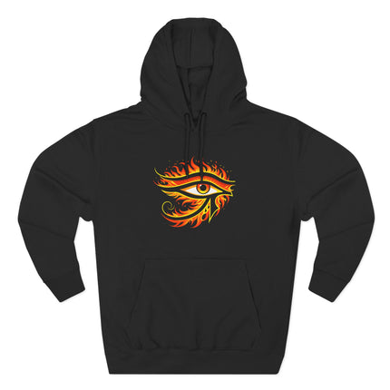 Eye of Ra Fiery Hoodie | Ancient Egyptian Sun God Symbol Unisex Pullover V3