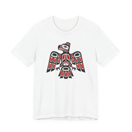 Indigenous Red & Black Eagle T-Shirt | Pacific Northwest Formline Art | Raven