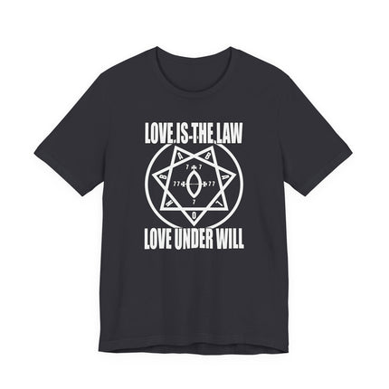 Love Is The Law Unicursal Hexagram T-Shirt | Thelema Crowley Magick | Babylon