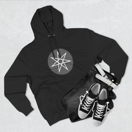 Sacred Geometry Heptagram Hoodie | 7-Pointed Star Graphic Pullover V2