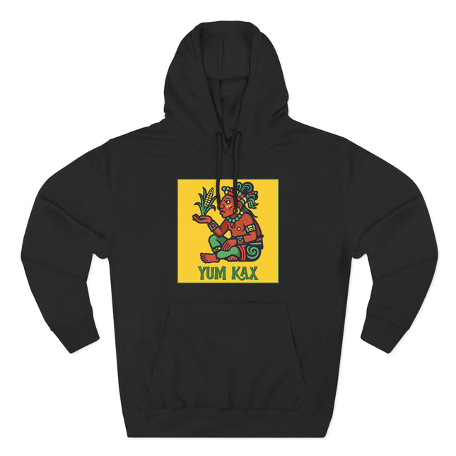 YUM KAX Mayan Corn God Hoodie | Mesoamerican Art Unisex Pullover V1