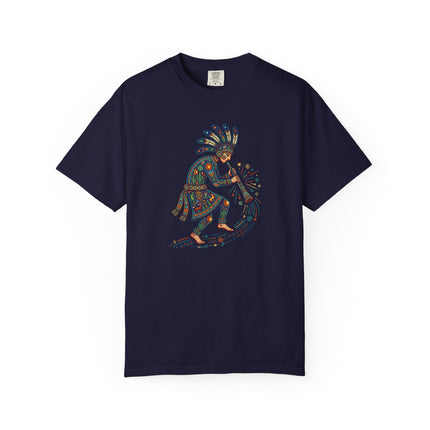 Southwestern Flute Player T-Shirt - Colorful Art Graphic Tee
