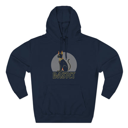 Bastet Cat Hoodie | Ancient Egyptian Graphic & Text Unisex Pullover V3