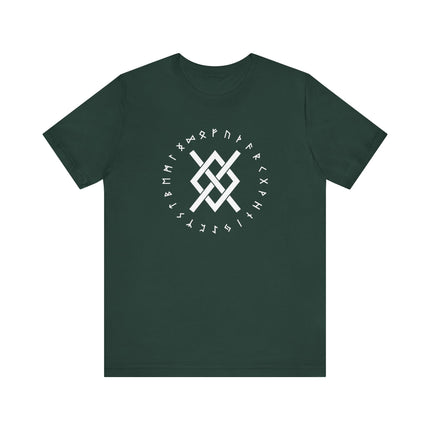 Norse Gungnir Runic Knot T-Shirt | Viking Odin's Spear Symbol Unisex Tee | V2