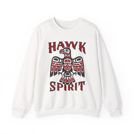 Hawk Spirit Native American Art Sweatshirt | Indigenous Eagle Pullover Sweatshirt