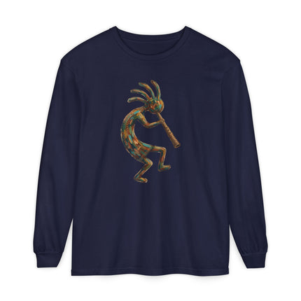 Kokopelli Flute Player Long Sleeve T-Shirt | Southwest Graphic