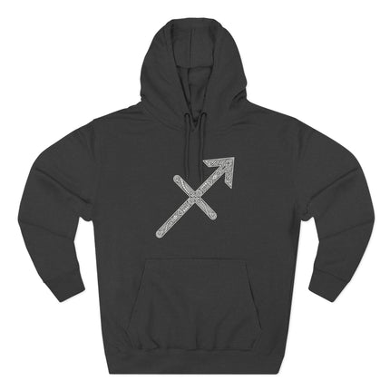 Celtic knot arrow design representing Sagittarius zodiac sign.