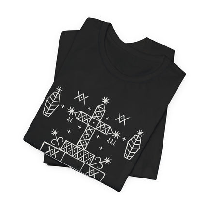 Baron Samedi Veve T-Shirt | Mystic Cross Occult Symbol Tee