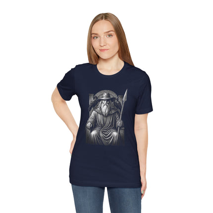Odin Norse God T-Shirt with Ravens & Spear | Viking Mythology Tee