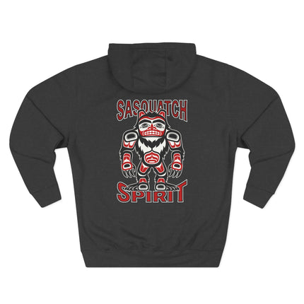 Sasquatch Spirit Native Art Bigfoot hoodie featuring bold Formline style design.
