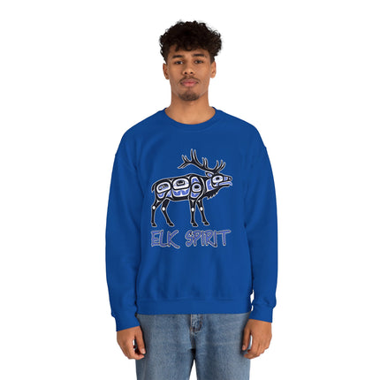 Elk Spirit Native American Formline Art Sweatshirt | Indigenous Pullover Sweatshirt