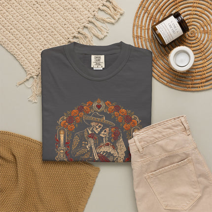 Hasta La Muerte T-Shirt | Skeleton Couple and Floral Romance